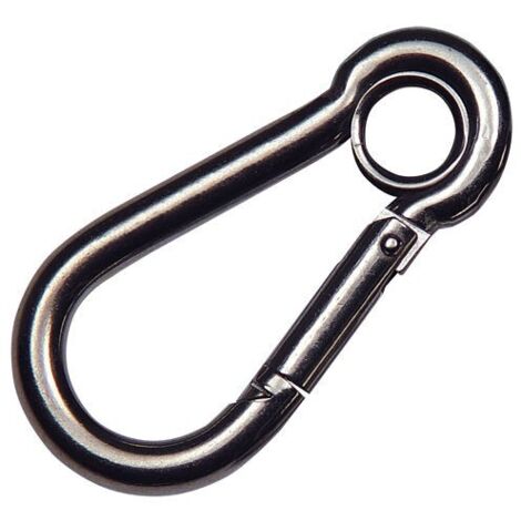 WOLFPACK LINEA PROFESIONAL - Feuerwehrkarabiner aus Edelstahl mit Öse 60 mm. Häuslicher Gebrauch