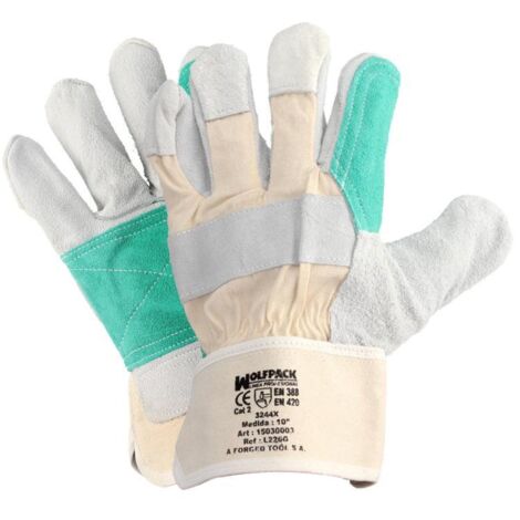 WOLFPACK LINEA PROFESIONAL guantes americano serraje palma reforzada (par)