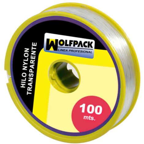 WOLFPACK LINEA PROFESIONAL hilo nylon transparente 0.5 mm. rollo 100 m.