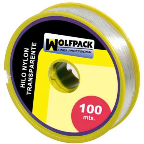 WOLFPACK LINEA PROFESIONAL hilo nylon transparente 0.5 mm. rollo 100 m.