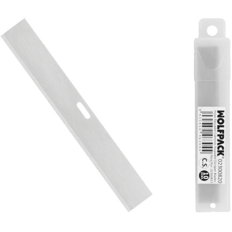 WOLFPACK LINEA PROFESIONAL Hoja Recambio Rascador Mango Metalico 10 Cm (Estuche De 10 Piezas)