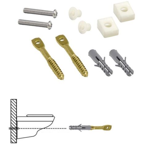 WOLFPACK LINEA PROFESIONAL kit sanitario fijación wc  horizontal 5x70 mm. (2 piezas)