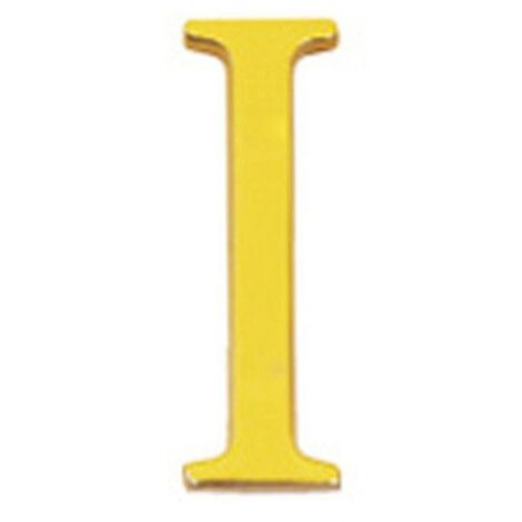WOLFPACK LINEA PROFESIONAL - Lettre "I" en laiton 10 cm. avec vis cachées (Blister 1 pièce)