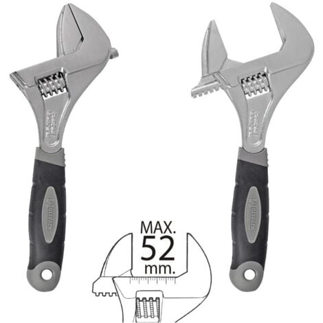 WOLFPACK LINEA PROFESIONAL llave ajustable gran apertura 52 mm. medida 10