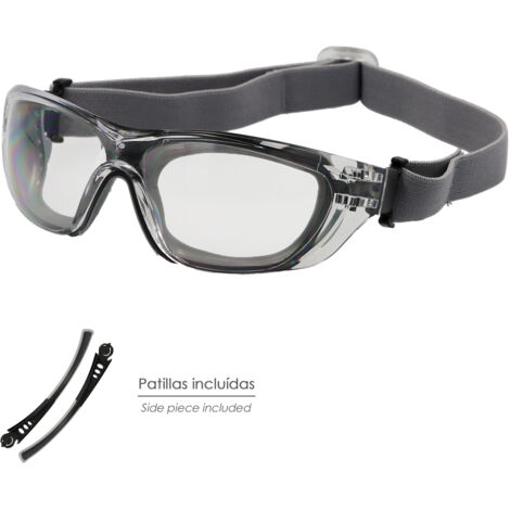 WOLFPACK LINEA PROFESIONAL Occhiali di sicurezza con lenti chiare con aste o gomma elastica. Aste gommate EN/166