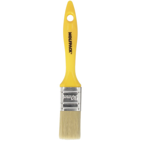 WOLFPACK LINEA PROFESIONAL Paletina Profesional Cerda Blanca Ancho 30 mm. Cerdas Naturales Mango Plastico Ergonomico, Brocha Pintor, Pincel Pintura