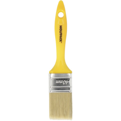 WOLFPACK LINEA PROFESIONAL Paletina Profesional Cerda Blanca Ancho 40 mm. Cerdas Naturales Mango Plastico Ergonomico, Brocha Pintor, Pincel Pintura