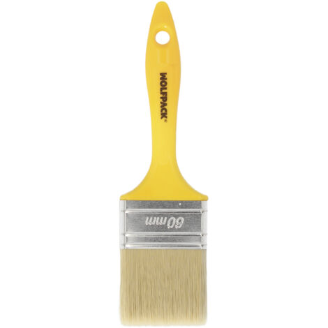WOLFPACK LINEA PROFESIONAL Paletina Profesional Cerda Blanca Ancho 60 mm. Cerdas Naturales Mango Plastico Ergonomico, Brocha Pintor, Pincel Pintura