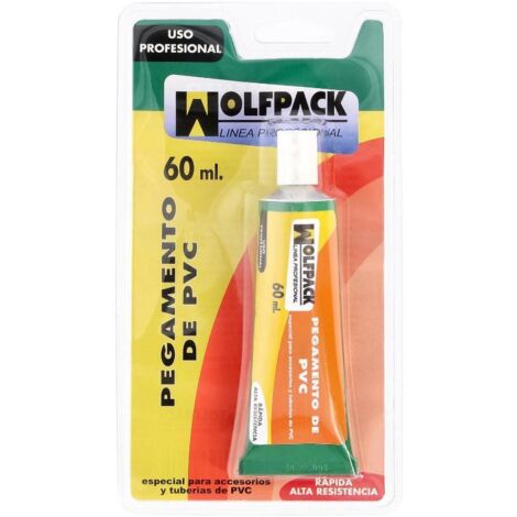 WOLFPACK LINEA PROFESIONAL pegamento pvc  wolfpack    60 ml.