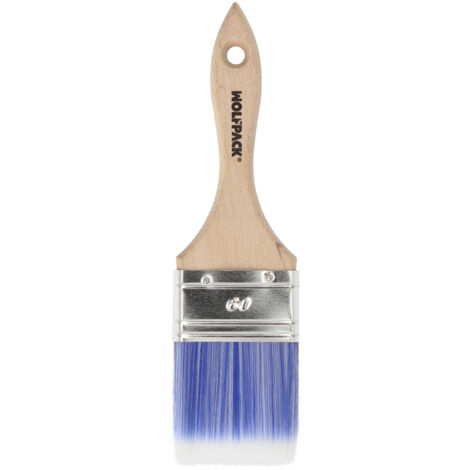 WOLFPACK LINEA PROFESIONAL Pennello professionale Plus Larghezza 60 mm. Setole sintetiche in PBT, manico ergonomico in legno di faggio, pennello per pittura, pennello per pittura.