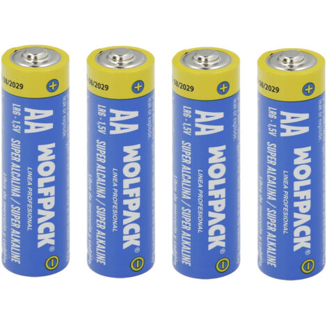 WOLFPACK LINEA PROFESIONAL pila alcalina aa lr-6  blister 4 piezas