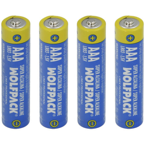 WOLFPACK LINEA PROFESIONAL pila alcalina aaa lr-3 blister 4 piezas