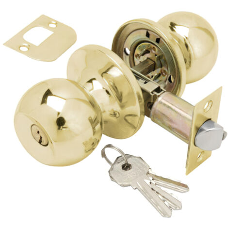 WOLFPACK LINEA PROFESIONAL Pomello per porta Wolfpack con chiave placcato ottone
