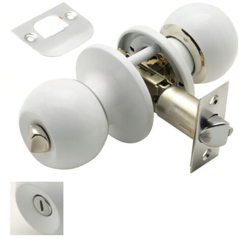 WOLFPACK LINEA PROFESIONAL pomo puerta wolfpack con condena blanco para baño