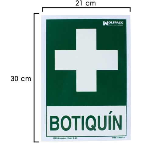 WOLFPACK LINEA PROFESIONAL - Poster Botiquin 30x21 cm.