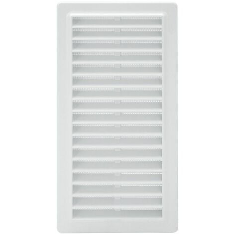 WOLFPACK Rejilla Plastico Empotrar Con Malla Posterior 25x12 cm.