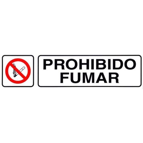 WOLFPACK LINEA PROFESIONAL rotulo adhesivo 250x63 mm. prohibido fumar