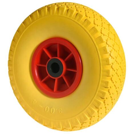 WOLFPACK Rueda Carretilla Almacen / Sacos Maciza Llanta Plástico 20 mm.