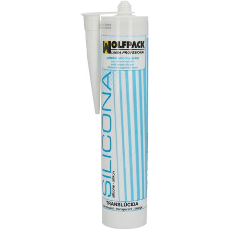 WOLFPACK LINEA PROFESIONAL silicona acida transparente 280 cm³