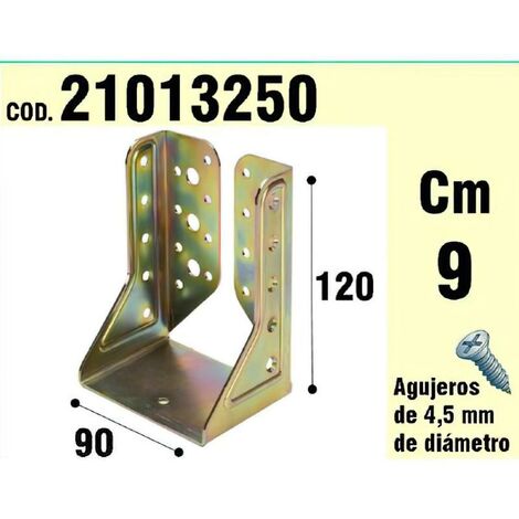 WOLFPACK LINEA PROFESIONAL soporte para madera alas interiores bicromatado 90 mm.