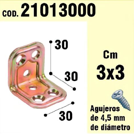 WOLFPACK LINEA PROFESIONAL soporte para madera ángulo   30 x 30 x 30 mm.