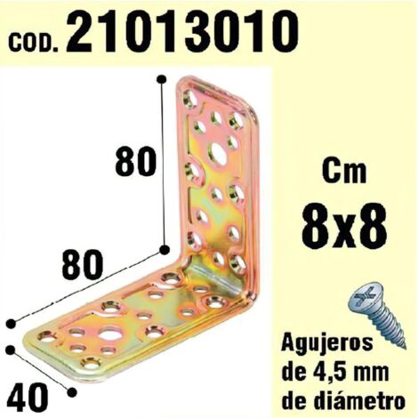 WOLFPACK LINEA PROFESIONAL soporte para madera ángulo   40x80x80 mm.