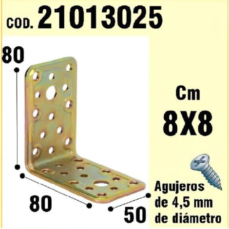 WOLFPACK LINEA PROFESIONAL soporte para madera ángulo   50x80x80 mm.
