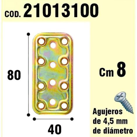 WOLFPACK LINEA PROFESIONAL soporte para madera placa bicromatada 40x80 mm.