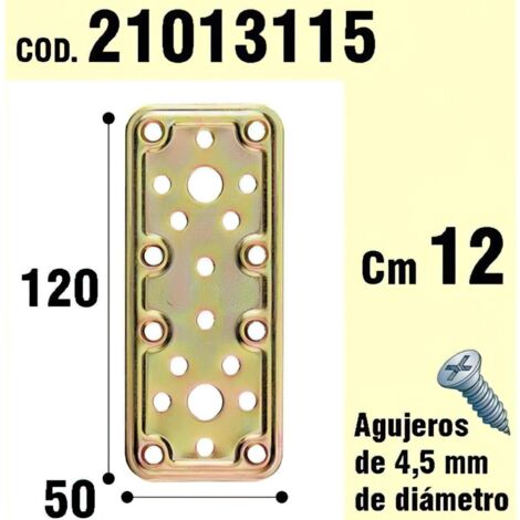 WOLFPACK LINEA PROFESIONAL soporte para madera placa bicromatada 50x120 mm.