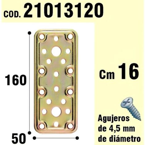 WOLFPACK LINEA PROFESIONAL soporte para madera placa bicromatada 50x160 mm.