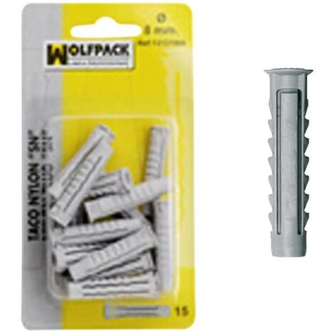 WOLFPACK LINEA PROFESIONAL taco nylon  sn    12 mm. (6 piezas)
