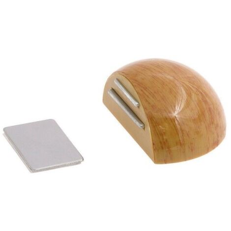WOLFPACK LINEA PROFESIONAL tope puerta adhesivo con imán retenedor color madera