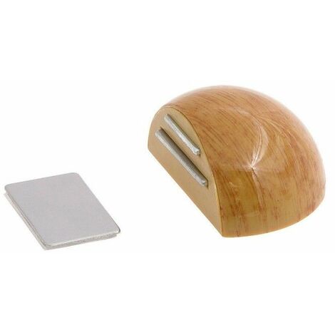 WOLFPACK LINEA PROFESIONAL tope puerta adhesivo con imán retenedor color madera