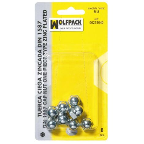 WOLFPACK LINEA PROFESIONAL tuerca ciega din1587 m10 (6 piezas)