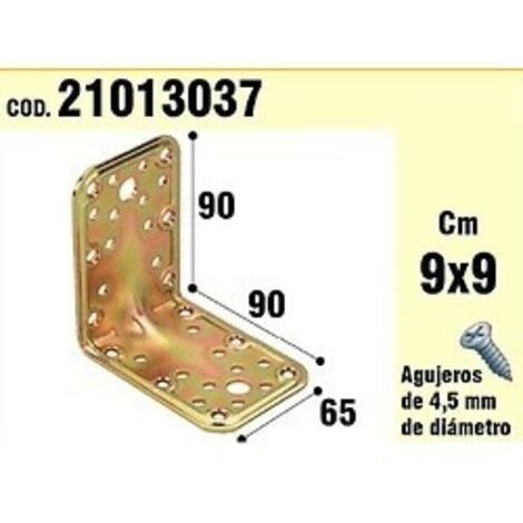 WOLFPACK LINEA PROFESIONAL Winkel aus Holz 65x90x90 mm. Dicke 2,5 mm.