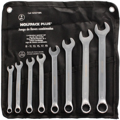 WOLFPACK LINEA PROFESIONAL Wolfpack Plus Set di chiavi combinate 8 pezzi