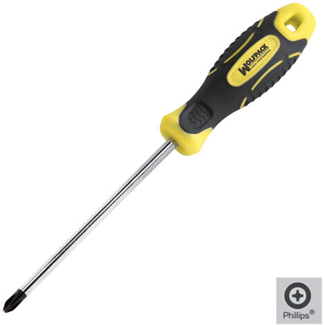 WOLFPACK LINEA PROFESSIONAL - Bimateriale Cacciavite a croce n. 1 / 100 mm.