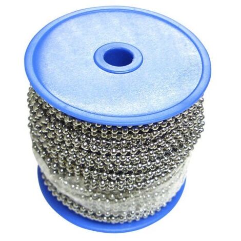WOLFPACK LINEA PROFESSIONAL - Catena a sfere in ottone cromato da 3,2 mm. Rotolo da 50 metri