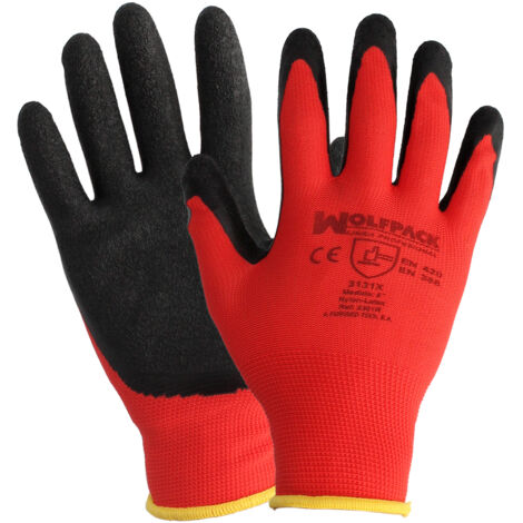 WOLFPACK LINEA PROFESSIONAL Gants Latex-Nylon Gripflex Taille 11".