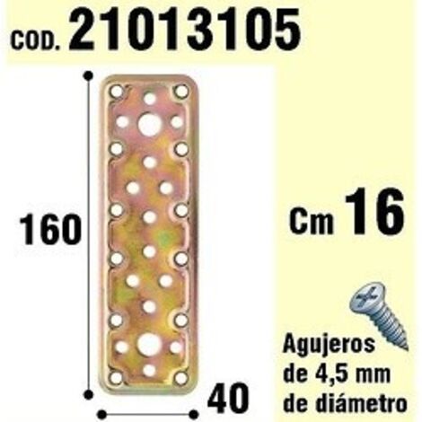 WOLFPACK LINEA PROFESSIONAL Supporto per vite in legno Piastra bicromata 40x160 mm.