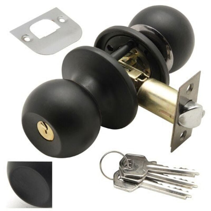 Bouton de porte Wolfpack avec clé noire