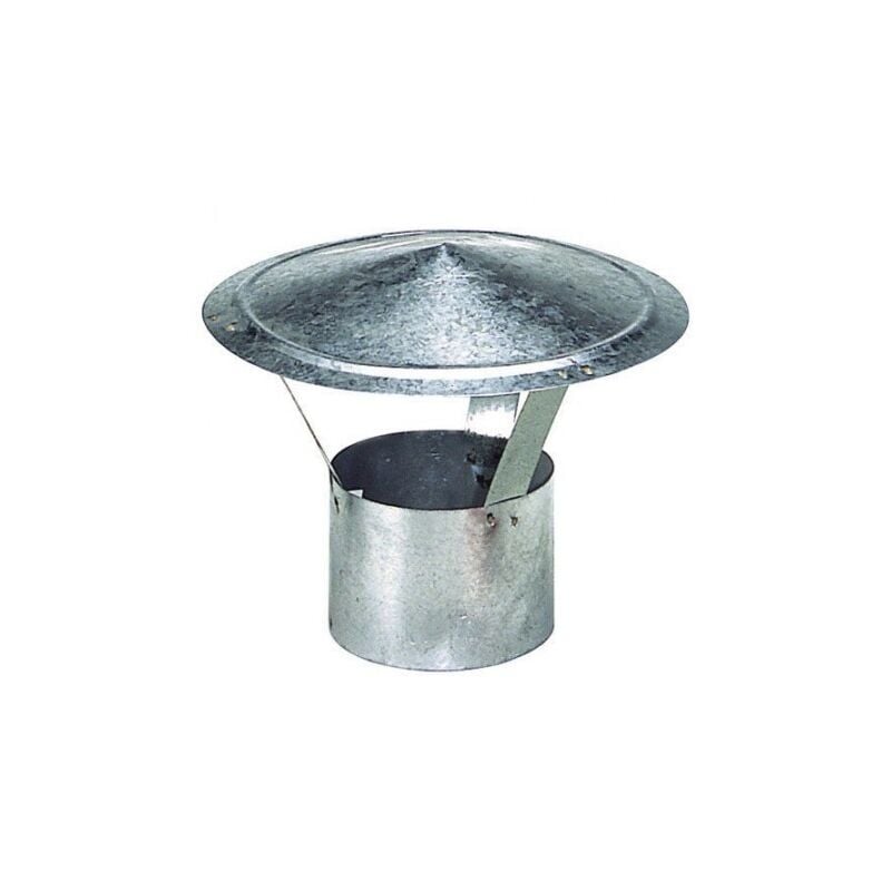 

sombrero galvanizado para estufa, chimenea, extracción de humos, para tubo Ø 120 mm. - Wolfpack