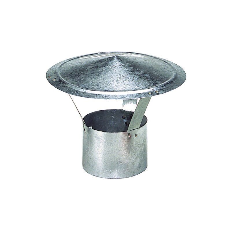 

sombrero galvanizado para estufa, chimenea, extracción de humos, para tubo Ø 150 mm. - Wolfpack