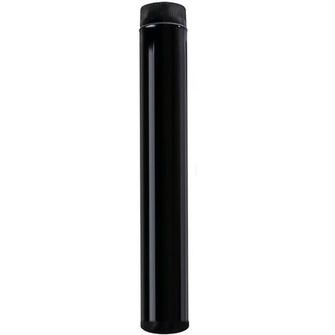 Wolfpack Tubo de Estufa Acero Vitrificado Negro Ø 100 mm. Ideal Estufas de Leña, Chimenea, Alta resistencia, Color Negro