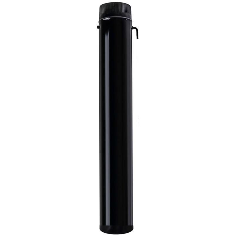 

tubo de estufa acero vitrificado negro Ø 100 mm. con llave estufas de leña, chimenea, alta resistencia, color negro - Wolfpack