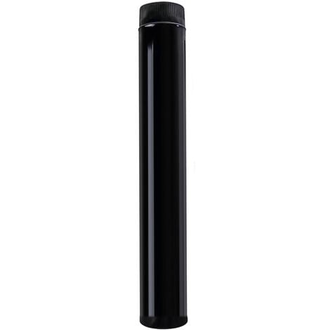 Wolfpack Tubo De Estufa Acero Vitrificado Negro  130 mm. ideal Estufas De LeÃ±a, Chimenea, Alta Resistencia, Color Negro