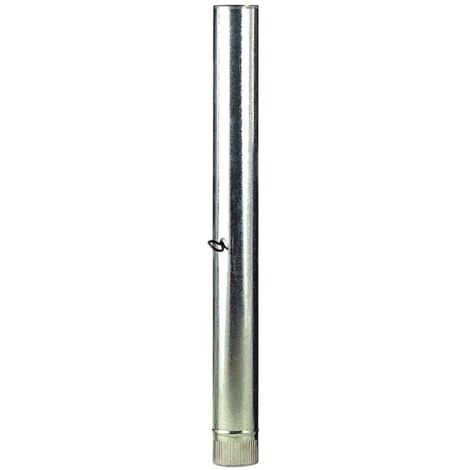 Wolfpack Tubo Estufa Acero Galvanizado Ã˜ 120 mm, Ideal Estufas de Leña, Chimenea, Alta resistencia, Conducto Humos. Con Llave