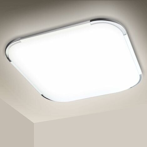 wolketon 12W LED Deckenleuchte Badezimmer Lampe, 1080LM Flimmerfrei LED Panel Deckenlampe, 6500K Kaltweiße, Blendfrei