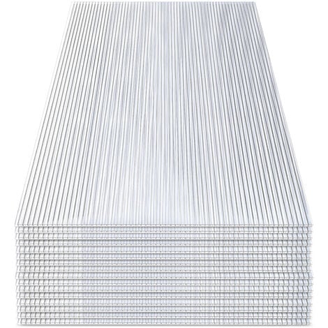 Polycarbonat Platte Gewächshausplatten 2mm Hohlkammerstegplatte Länge bis 3400mm 