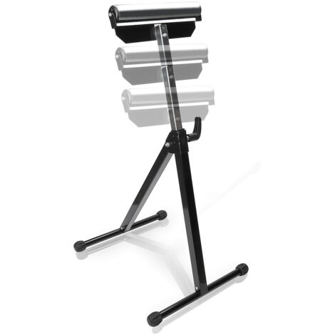 Wolketon 1x Carrello da officina con supporto a rulli regolabile in altezza da 68 a 108 cm. per utensili da garage e bricolage